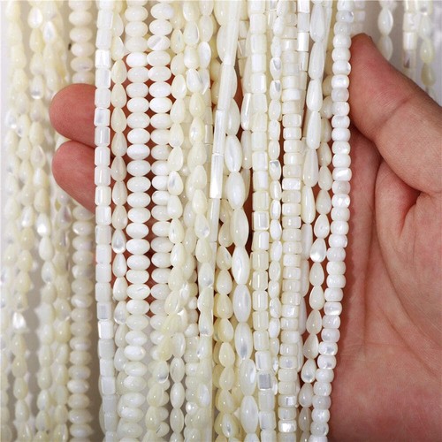 Natural white mother pearl - white,
