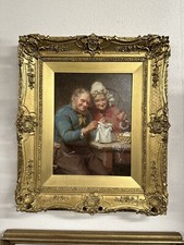 Edwin Robert’s 1840-1917 Original Oil Painting Three Generations