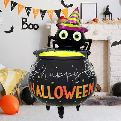 Halloween spider cauldron foil - halloween,