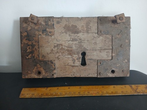 Antique oak lock iron - antique,