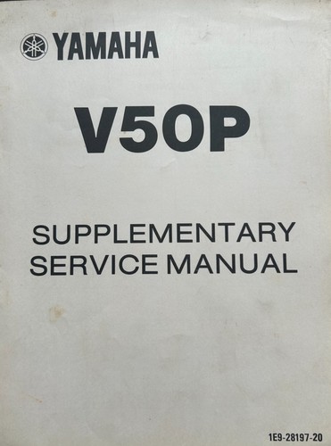 Yamaha v50p supplementary - yamaha,