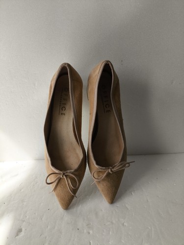 Office ladies beige suede - office,