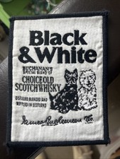 Vintage Black And White Whisky Splash Patch