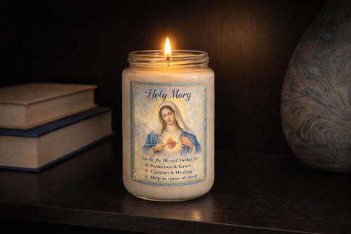 Holy mary prayer candle - prayer,
