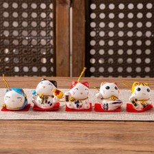 5pcs japanese lucky cat - japanese,