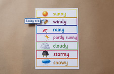 Weather Peg Chart, Early Learning, EYFS, Educational Teaching Resource