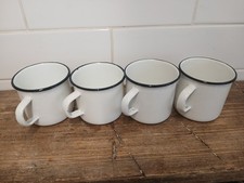 4 X Vintage Enamel Cups/Mugs