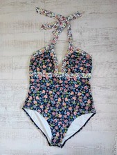 Boden Halter Neck Swimsuit Patterned, Size 16