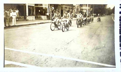 Vintage bicycle parade photo - vintage,
