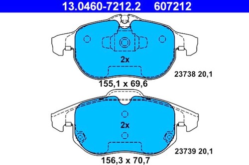 Disc brake pad set - disc, ate