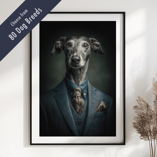 Smartly dressed dog - dressed,