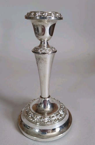 Silver plated candlestick - silver,