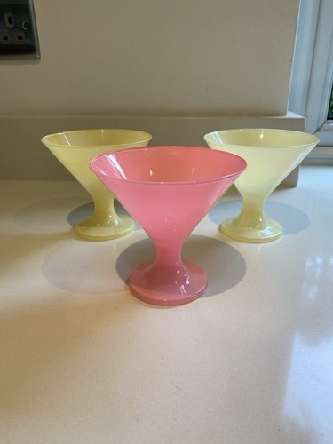 Vintage glass sherbet coloured - sherbet,