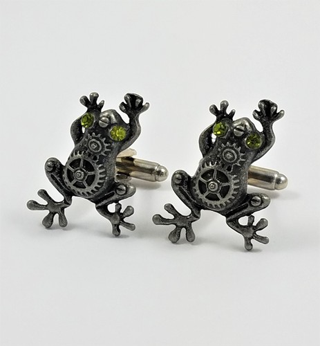 Steampunk frogs cufflinks - steampunk,