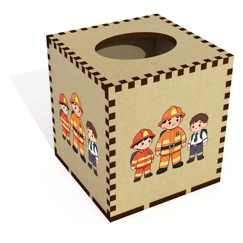 Square firemen wooden - 'firemen',