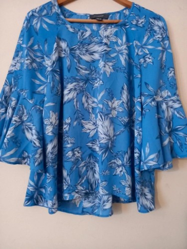 Blue floral angel - blue,