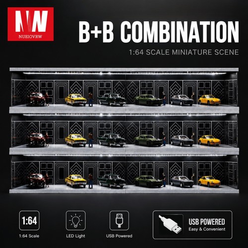 Diorama 6pc garage - diorama, 1/64