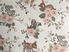 USED 50cm x 50cm Square Cath Kidston & Disney Bambi Rose Cotton Fabric Light