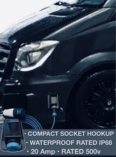 IP68 COMPACT Angled Surface Mounted Electric Mains Hookup 240v 20A Campervan