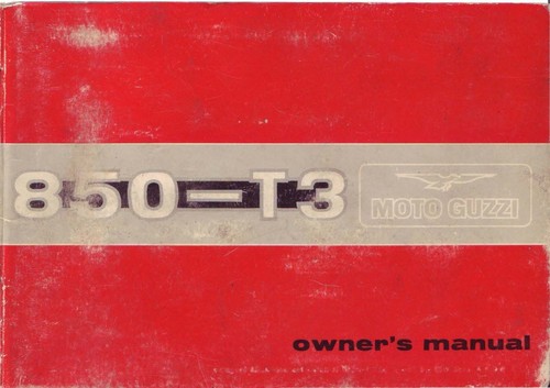 Moto guzzi owners manual book - guzzi,