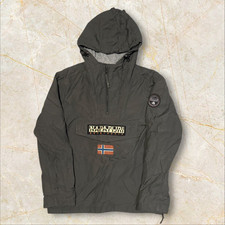 Mens Napapijri Rainforest 1/4 Zip Hooded Winter Insulated Jacket (Size L) N68