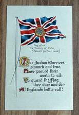 WW1 Postcard. Flag of The Viceroy of India. Our Indian Warriors… 