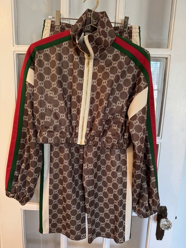Gucci logo printed track suit - gucci,