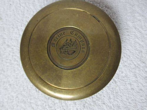 Vintage brass marine compass - marine,