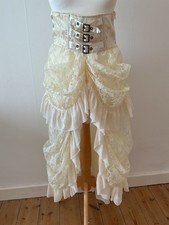 STEAMPUNK Cream lace corsetted