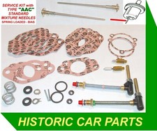 SERVICE KIT with AAC NEEDLES for TWIN SU HS2 Carbs on MG MIDGET Mk3 1275 1973-74