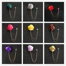 Men Rose Flower Metal Chain