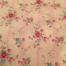 Rachel Ashwell Shabby Chic Fabric Floral Trellis Ivory Fabric Retired Pink Rose