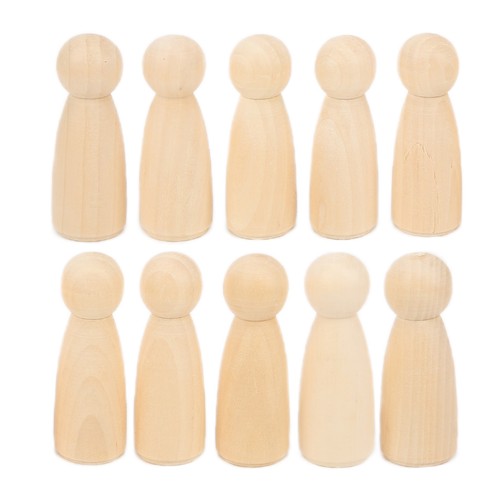 10pcs wooden peg doll 75mm - peg,