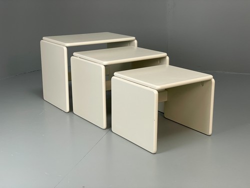 Vintage nesting tables white - vintage,