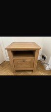 Next oak effect sofa side table