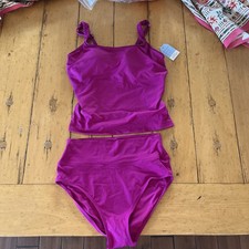 NWT Lands End fushia Tankini