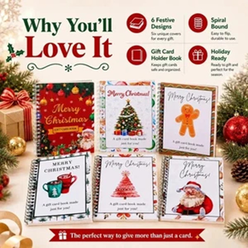 Christmas card gift book - card,