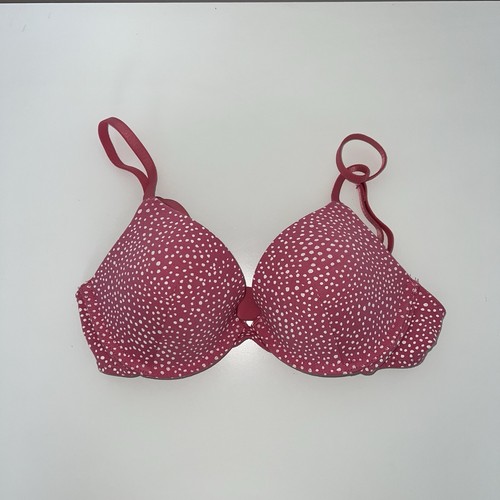 Pink patterned bra - pink,
