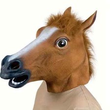 Latex Full Horse Head Mask -