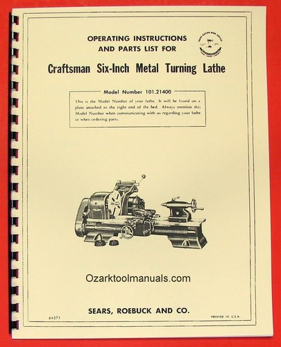 Craftsman atlas metal lathe - craftsman/atlas, 6"
