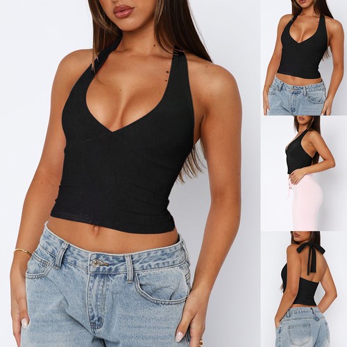 Women sexy neck halter - v,