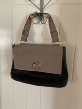 SUPERB  SHOULDER BAG BY BESSIE - Black/Taupe Colour - excerllent condition