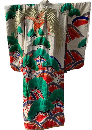 Uchikake embroidered silk - uchikake,