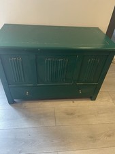 Large Wooden Storage Trunk - Blanket Box - Ottoman - Chest With Decorative Front
