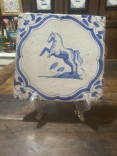 A Dutch Delft Tile Depicting A