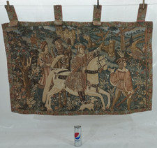 Vintage French Departure Hunt Scene Home Decor Wall Hanging Tapestry 109x70 cm