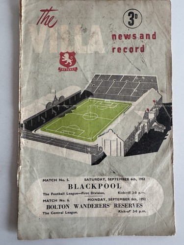 Aston villa programmes job - programmes,