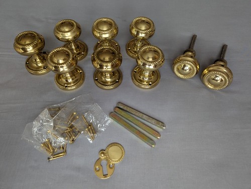 Brass round door handles - , 3