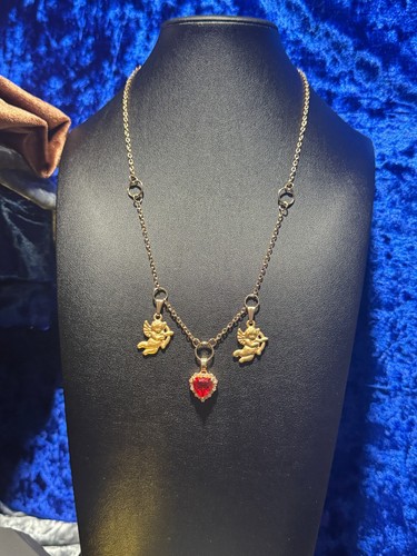 Cupid heart necklace - heart,