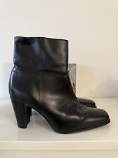 BHS Ladies Leather Boots - Black - Size 7  - VGC